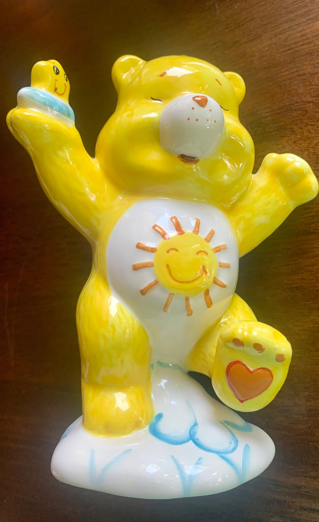 Funshine Sunshine Care Bears Vintage Ceramic Coin Money Figurine Piggy Bank 7