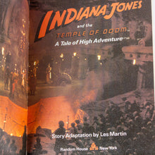 Load image into Gallery viewer, Indiana Jones and the Temple of Doom Vintage Movie Tie In Book 1st Edition Photo
