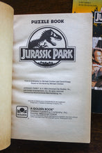Load image into Gallery viewer, Jurassic Park Vintage Movie Book Dinosaur Hunters Guide Puzzle Action Photo 1993
