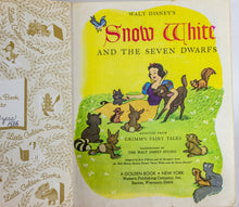 Load image into Gallery viewer, Lot of 2 Vintage Walt Disney Snow White and the Seven 7 Dwarfs Picture Books
