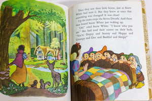 Lot of 2 Vintage Walt Disney Snow White and the Seven 7 Dwarfs Picture Books