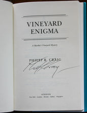 Load image into Gallery viewer, Marthas Vineyard Enigma Mysteries 13 by Philip R. Craig SIGNED First 1st Edition
