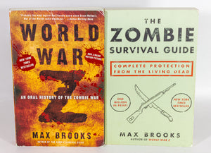 Max Brooks Boxed Set Lot: World War Z The Zombie Survival Guide Paperback Book