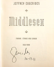 Load image into Gallery viewer, Middlesex Middle Sex Jeffrey Eugenides SIGNED First 1st Edition Hardcover Book

