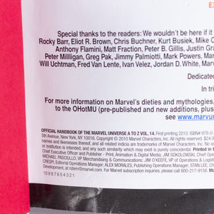 Official Handbook of the Marvel Universe A to Z #14 Character Guide 1st Edition