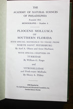 Load image into Gallery viewer, PLIOCENE MOLLUSCA of SOUTHERN FLORIDA Shell Mollusk Guide Book Encyclopedia
