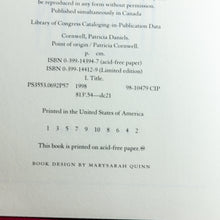 Load image into Gallery viewer, Point of Origin by Patricia Cornwell First 1st Edition Hardcover Novel Book 1998
