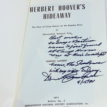 Load image into Gallery viewer, President Herbert Hoovers Hideaway Summer House Camp Rapidan Shenandoah Book
