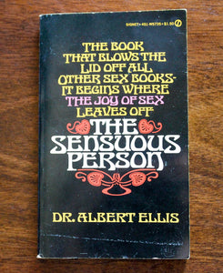 The Sensuous Person by Dr. Albert Ellis Vintage Sex Paperback 1st Edition 1974