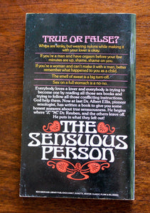 The Sensuous Person by Dr. Albert Ellis Vintage Sex Paperback 1st Edition 1974