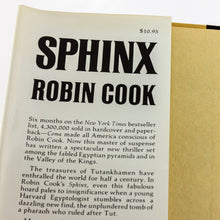Load image into Gallery viewer, Sphinx by Robin Cook Vintage Hardcover First 1st Edition Novel Book 1979 DJ
