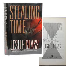 Load image into Gallery viewer, Stealing Time by Leslie Glass Book Hardcover SIGNED First Edition 1st April Woo
