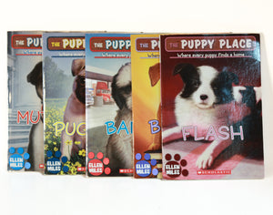 The Puppy Place Lot of 5 Books by Ellen Miles Flash Buddy Bandit Muttley Pugsley