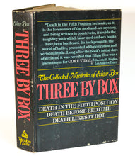 Load image into Gallery viewer, Three by Box The Collected Mysteries of Edgar Box Gore Vidal Vintage Hardcover
