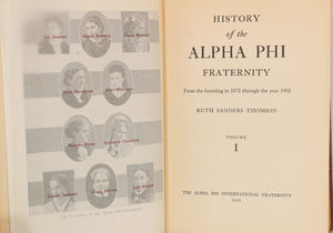 Vintage History of the Alpha Phi Fraternity Sorority Collectibles Photos Book