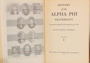 Vintage History of the Alpha Phi Fraternity Sorority Collectibles Photos Book