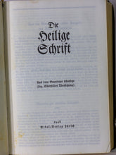 Load image into Gallery viewer, Vintage Leather Bound Old German Holy Bible Die Heilige Schrift Leatherbound

