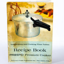 Load image into Gallery viewer, Vintage PRESTO Pressure Cooker Recipe Book 1967 Instruction Booklet Time Tables
