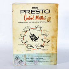 Load image into Gallery viewer, Vintage PRESTO Pressure Cooker Recipe Book 1967 Instruction Booklet Time Tables
