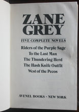 Load image into Gallery viewer, ZANE GREY The Riders of the Purple Sage Thundering Herd To Last Man Five Novels

